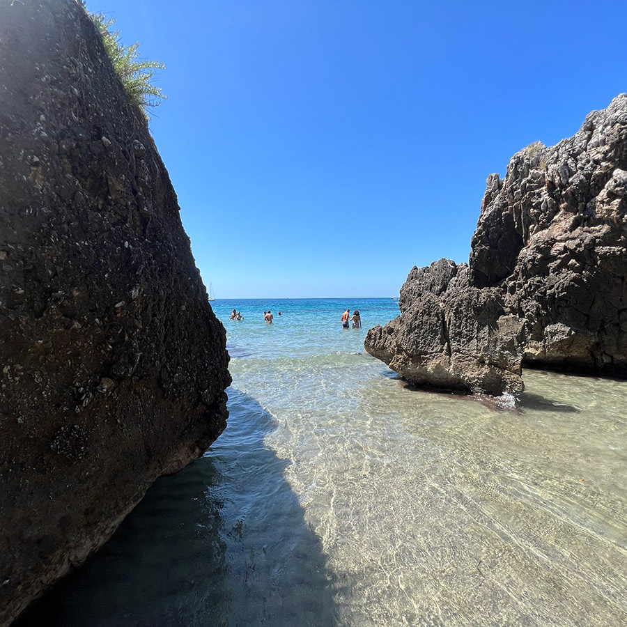 La spiaggia a Marina di Camerota